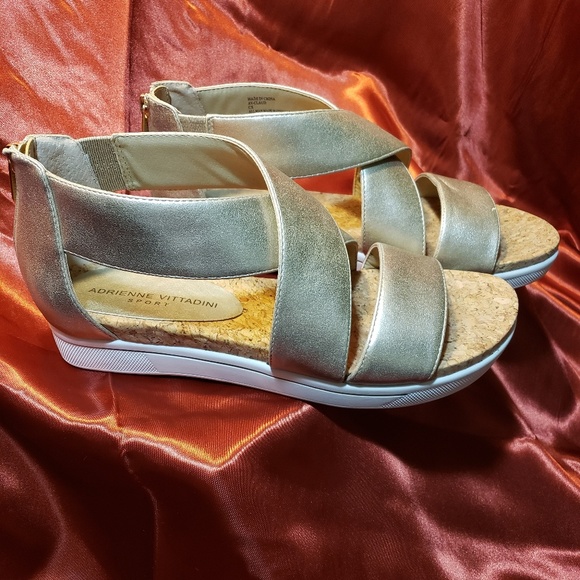 Adrienne Vittadini Shoes - Adrienne Vittadini Sport Claud Gold Sandal